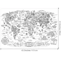 Jarmelo Super Painter Giant Coloring Poster Pads -The World — product thumbnail for children creative art and education