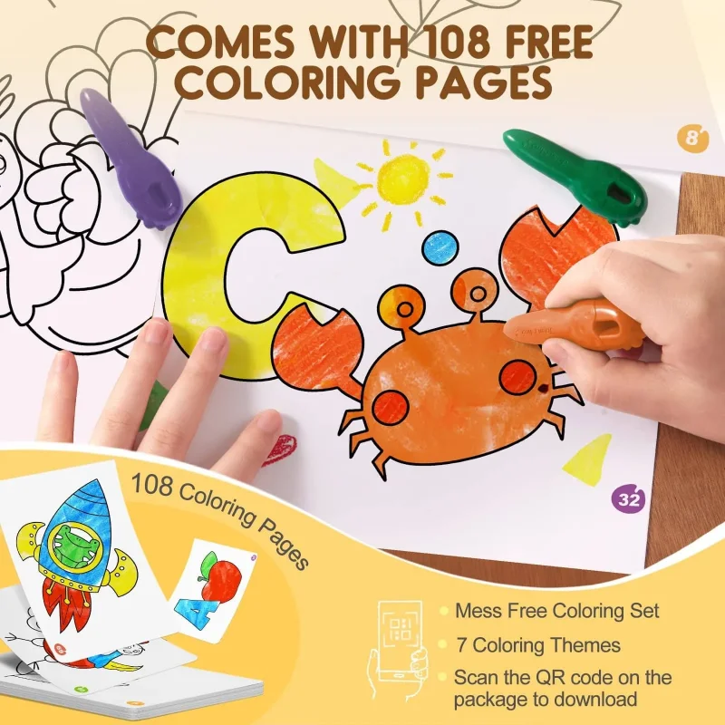 Jarmelo Key Crayons — children art supplies product image for children creative art and education