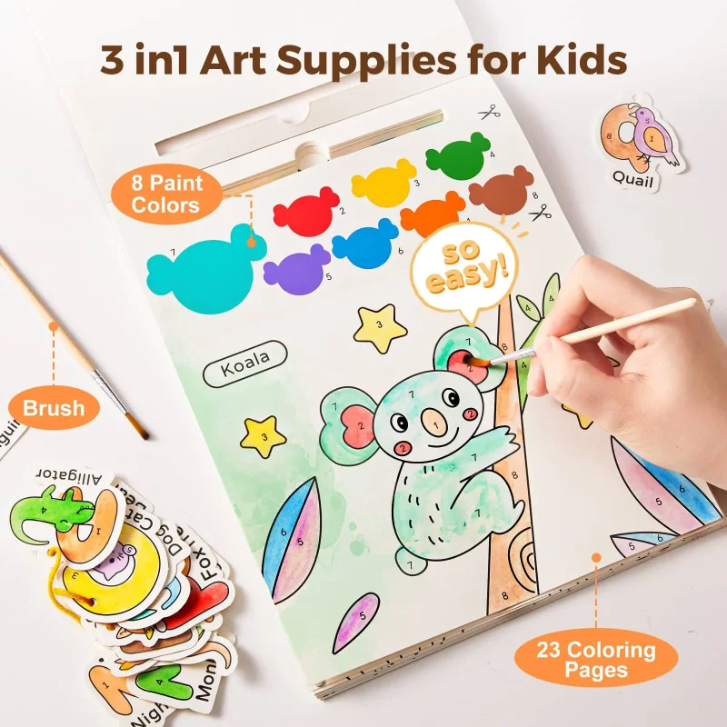 Jarmelo Watercolor Painting Book — children art supplies product image for children creative art and education