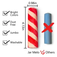 Jarmelo Washable Sidewalk Chalk - 24 Colors Kit with 2 Holders — product thumbnail for children creative art and education
