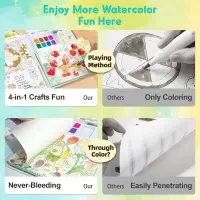 Jarmelo Watercolor Painting Book - Whimsical Pet Paradise — product thumbnail for children creative art and education