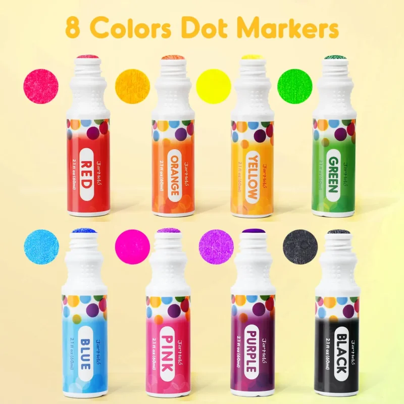 Jarmelo Washable Dot Markers — children art supplies product image for children creative art and education