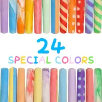Jarmelo Washable Sidewalk Chalk - 24 Colors Kit with 2 Holders — product thumbnail for children creative art and education