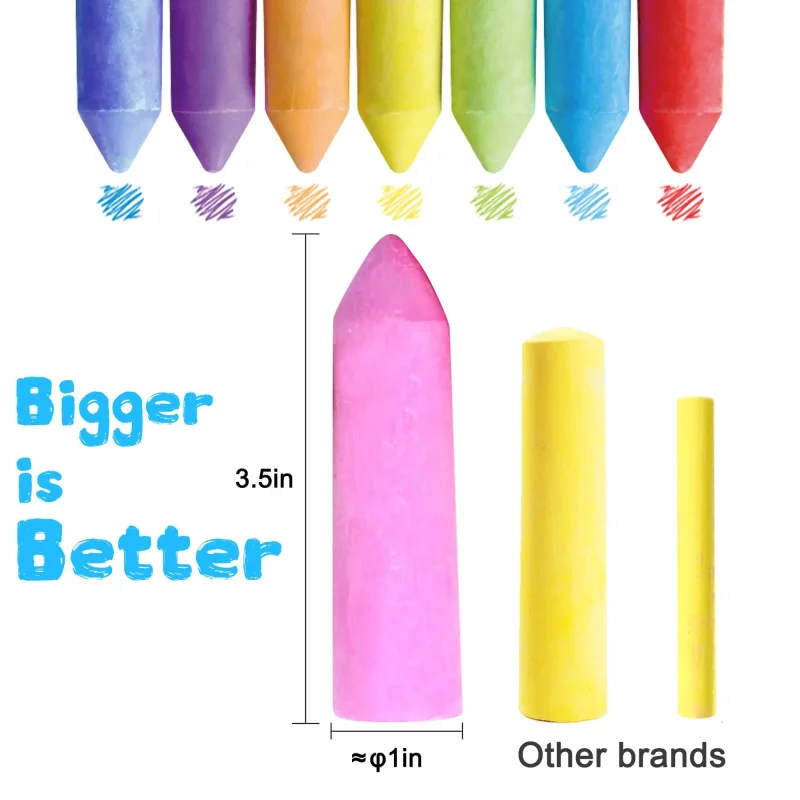 Jarmelo Washable Sidewalk Chalk - 15 Colors — children art supplies product image for children creative art and education