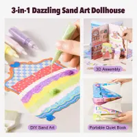 Jarmelo DIY Sand Art & Paper Craft Dollhouse Kit — product thumbnail for children creative art and education