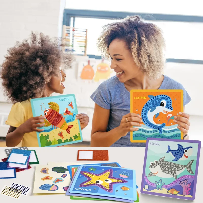 Jarmelo Mosaic Sticker Art -Ocean Journey — children art supplies product image for children creative art and education