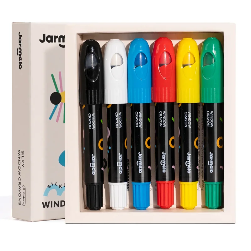 Jarmelo Silky Window Crayons — children art supplies product image for children creative art and education