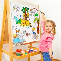 Jarmelo Sticky Coloring Poster — product thumbnail for children creative art and education