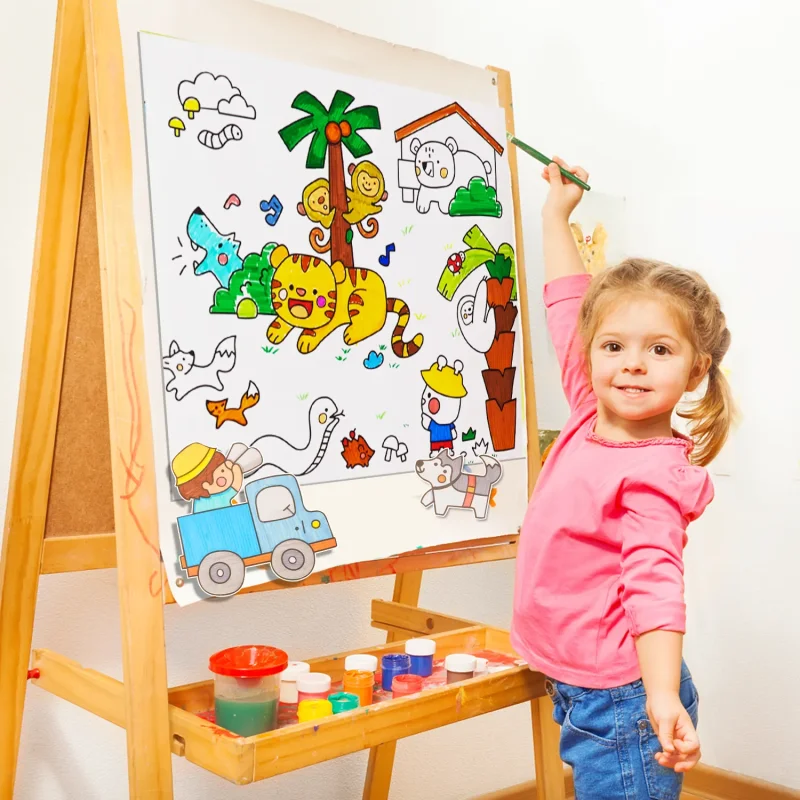 Jarmelo Sticky Coloring Poster — children art supplies product image for children creative art and education