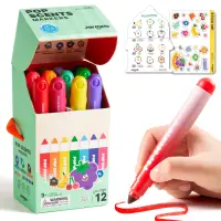 Jarmelo Pop Scents Markers-12Colors — product thumbnail for children creative art and education