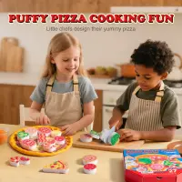 Jarmelo Magic Puffy Paint Pizza Kit — product thumbnail for children creative art and education