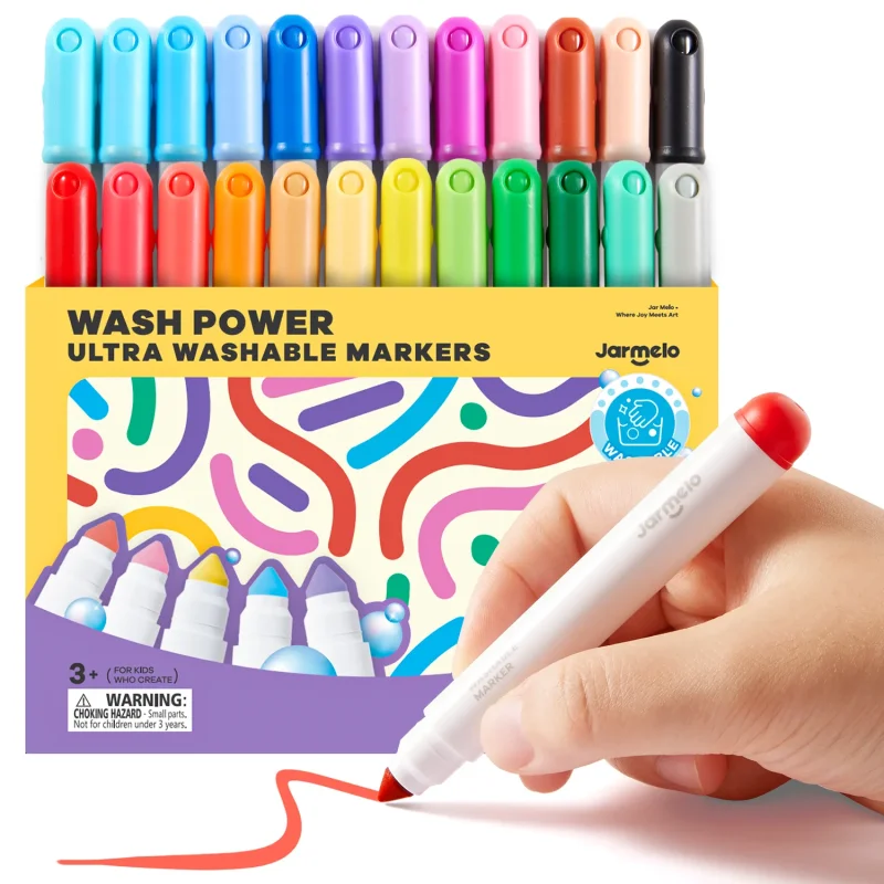 Jarmelo Ultra Washable Markers — children art supplies product image for children creative art and education