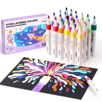 Jarmelo Washable Layered Markers-24 Colors — product thumbnail for children creative art and education