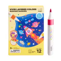 Jarmelo Washable Layered Markers-12 Colors — product thumbnail for children creative art and education