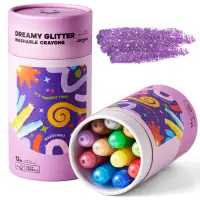 Jarmelo Glitter Crayons-12 Colors — product thumbnail for children creative art and education