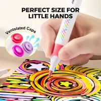 Jarmelo Washable Layered Markers-12 Colors — product thumbnail for children creative art and education