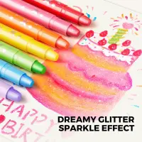 Jarmelo Glitter Crayons-12 Colors — product thumbnail for children creative art and education