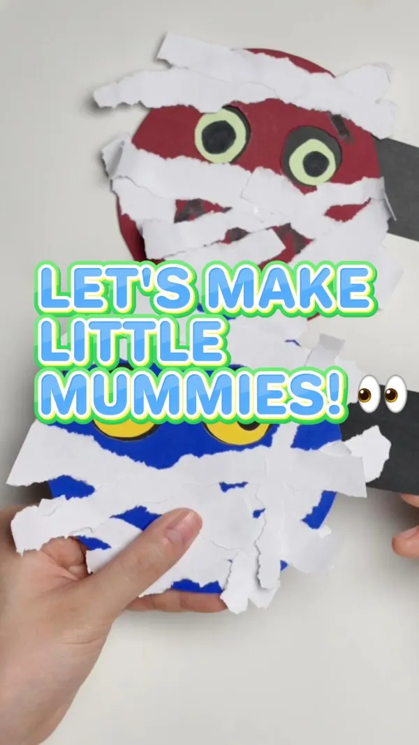 Thumbnail for the Boo! Who Wrapped These Little Monsters creative art video