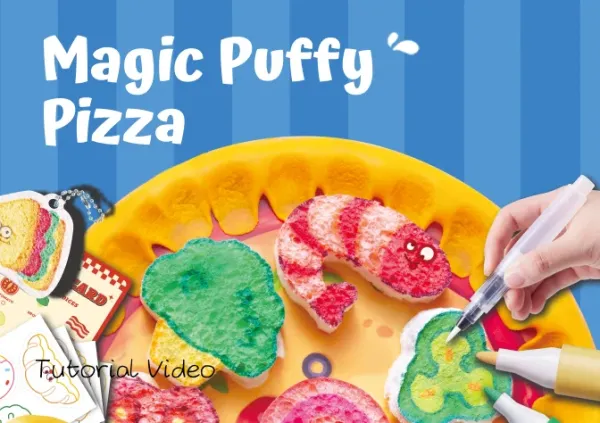 Magic Puffy Pizza-Puffy Drawing Kit