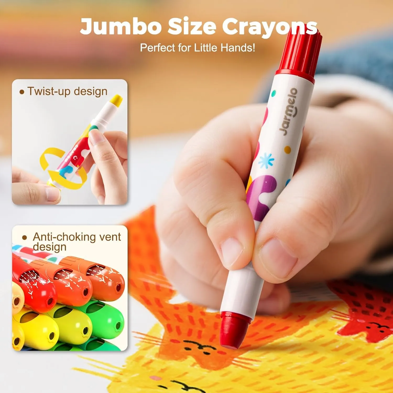 Silky Washable Crayons -Baby Roo — Jarmelo